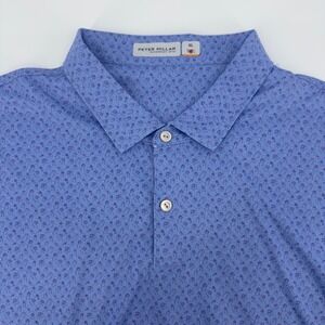 Peter Millar Crown Sport Featherweight Squid Pro Quo Polo Shirt Blue Large UPF